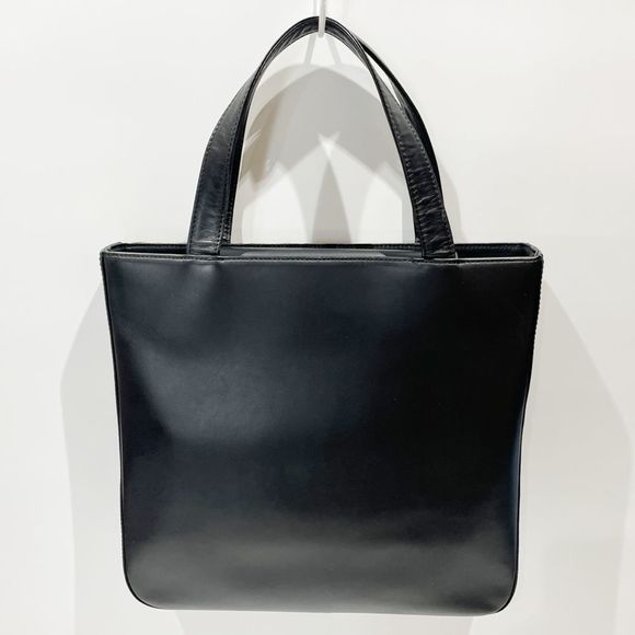 BURBERRY Tote Bag London Logo Partial Check Square Type Women's Black 20502596 - Picture 2 of 15